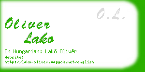 oliver lako business card